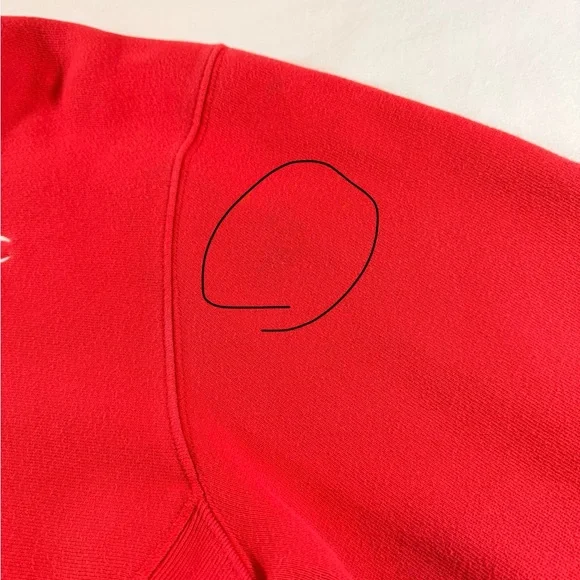 Champion Women's Bold Red Cropped Sweatshirt - Picture 6 of 6